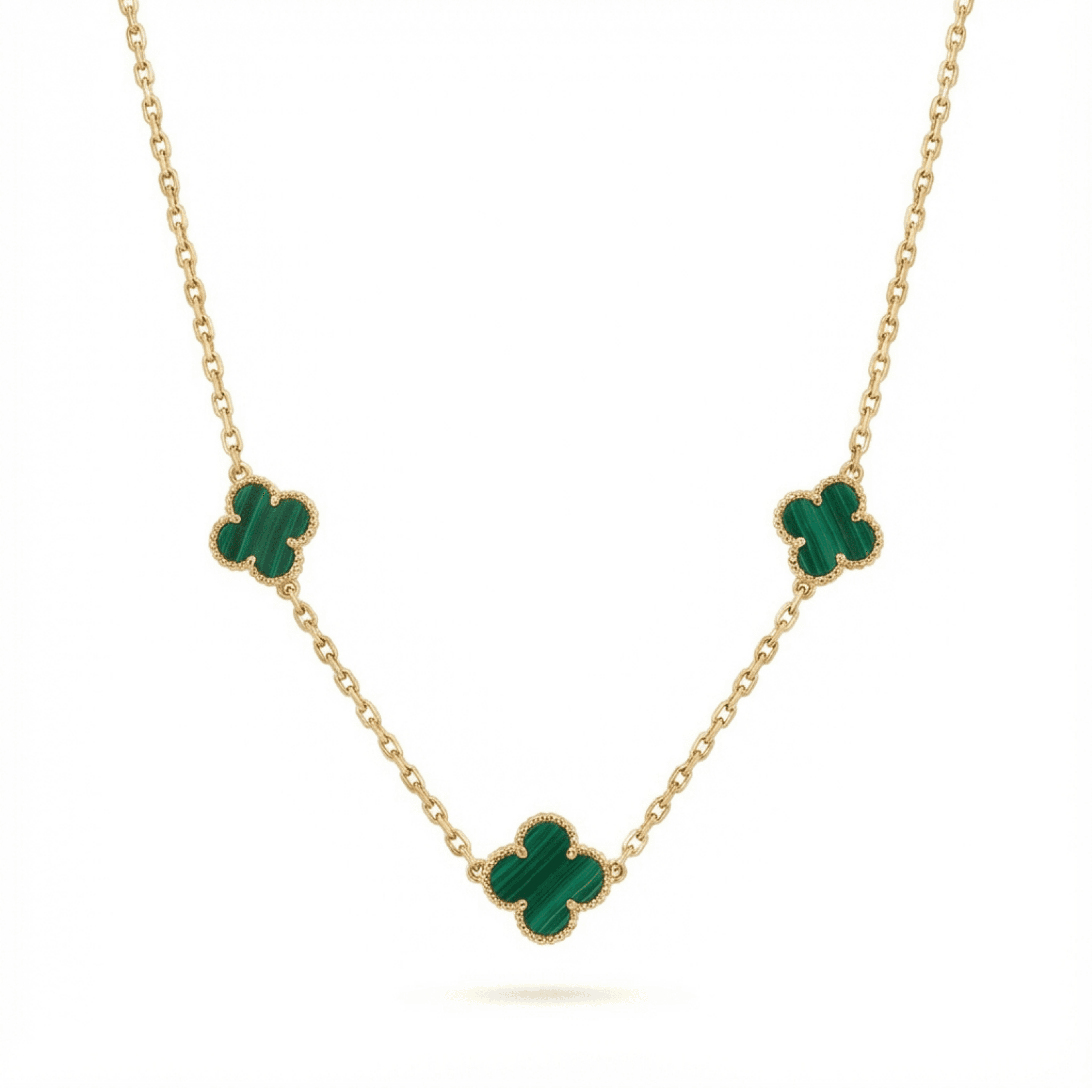 گردنبند ونکلیف سه گل سبز عکس محصول