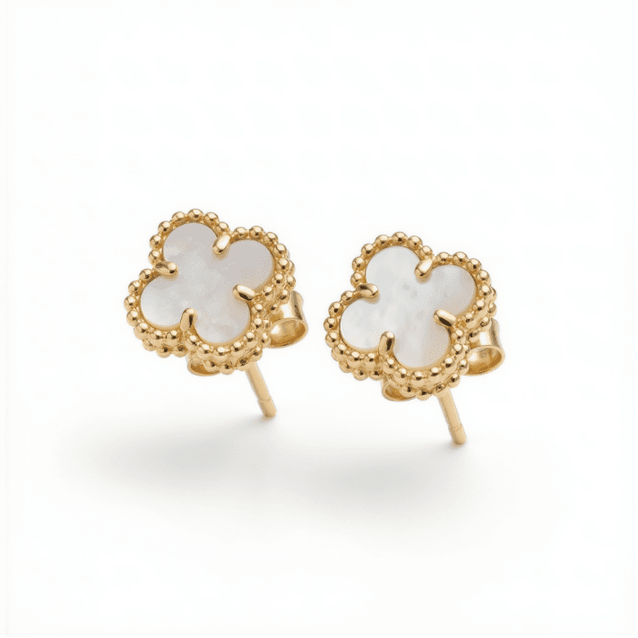 گوشواره میخی ونکلیف صدف  عکس محصول