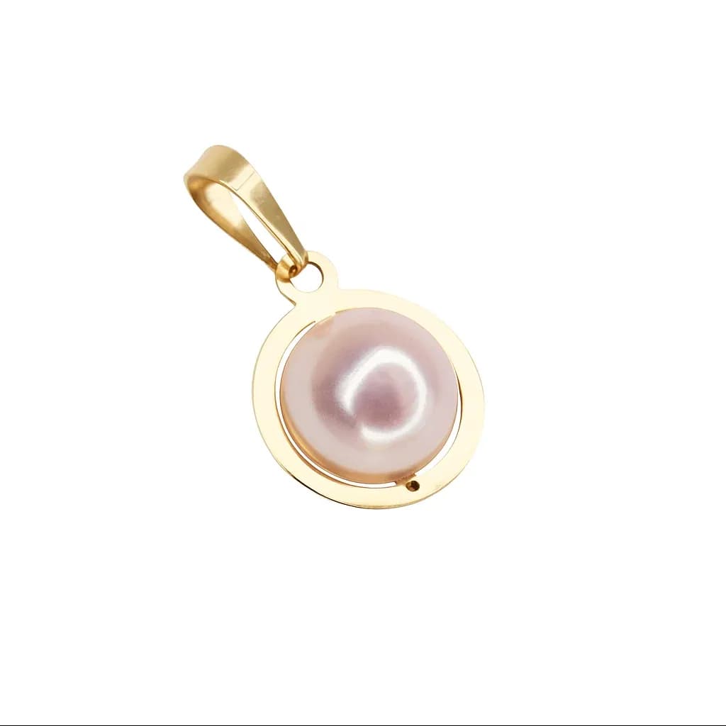 آویز مرواریدی صورتی  عکس محصول