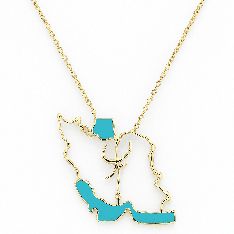 گردنبند تایپوگرافی ایران عکس محصول