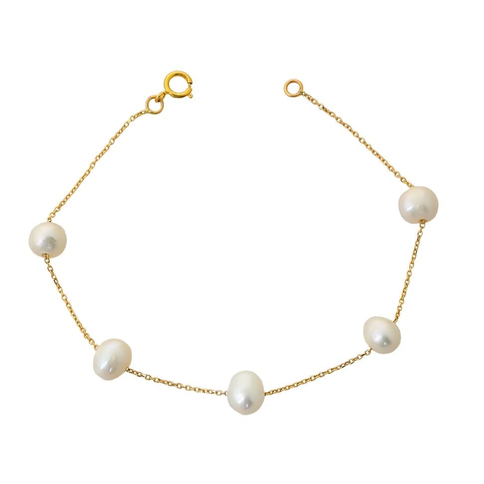 دستبند طلا مروارید پرورشی عکس محصول