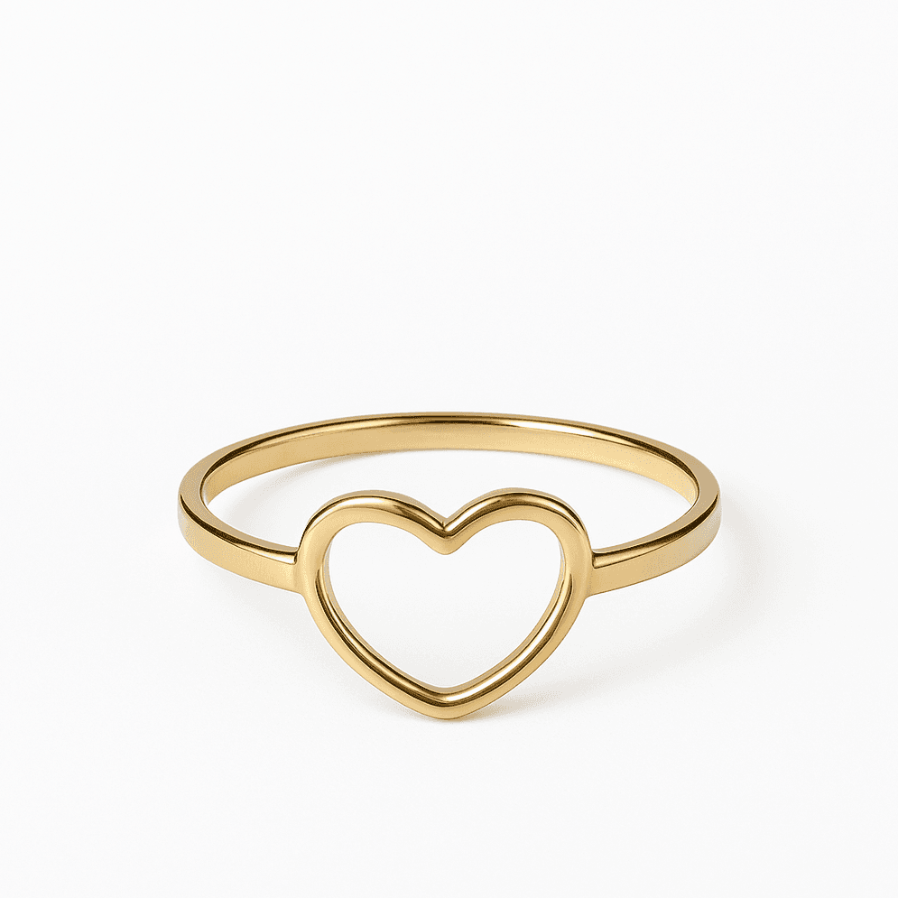 انگشتر قلب مینمال عکس محصول