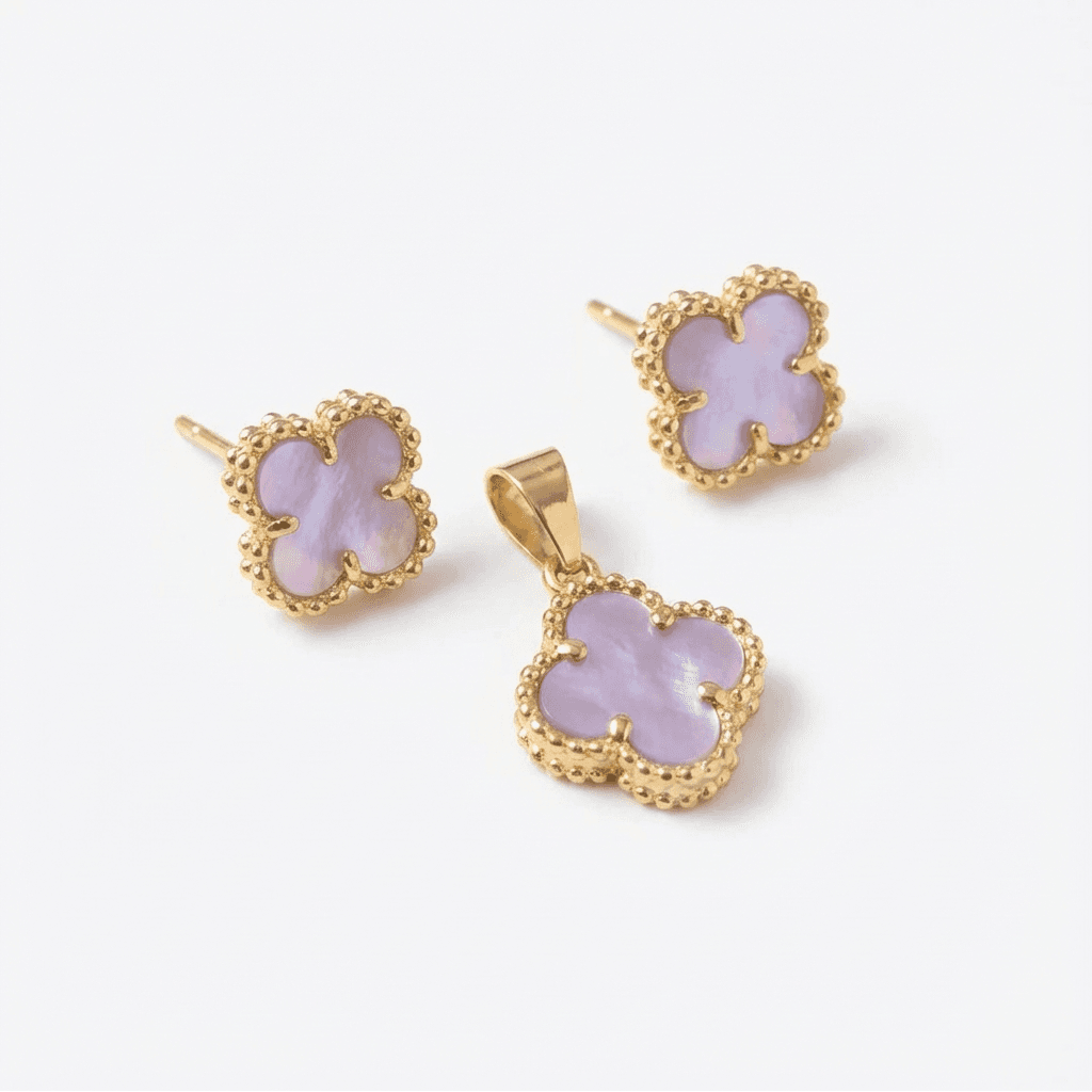 نیم ست ونکلیف صورتی عکس محصول